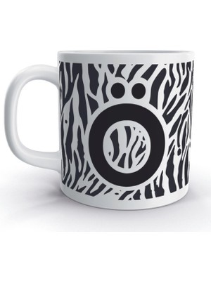 Rock'n Fox Ö Harfi Zebra  Tasarım Desenli Harfli Kupa Bardak