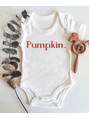 Limon Pumpkin Yazılı Kısa Kol Organik Bebek Body