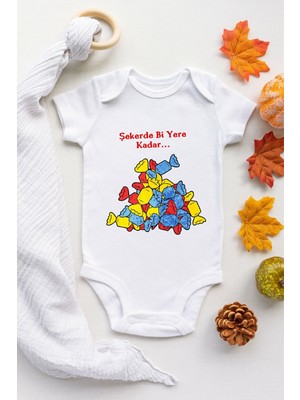 Limon Şekerde Bi Yere Kadar Desenli Kısa Kol Body