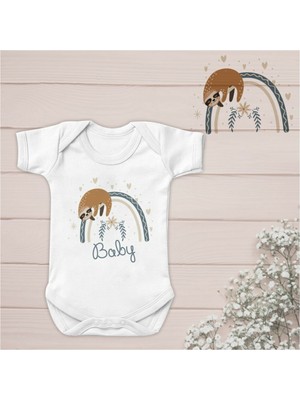 Limon Baby Koala Organik Yazılı Bebek Body Zıbın