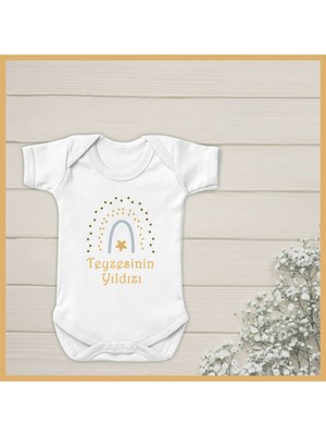 Limon Teyzesinin Yıldızı Organik Yazılı Bebek Body Zıbın