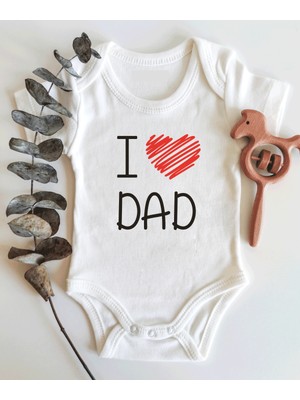 Limon I Love Dad Kısa Kol Organik Bebek Body