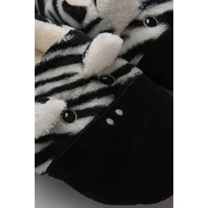Çok Renkli Erkek Çocuk Zebra Patik Çorap