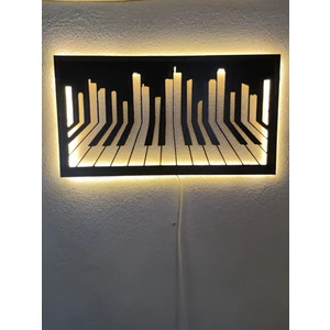Piyano LED Işıklı Ahşap Tablo