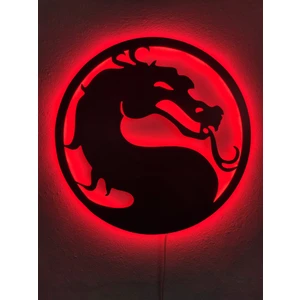Mortal Kombat LED Işıklı Ahşap Tablo
