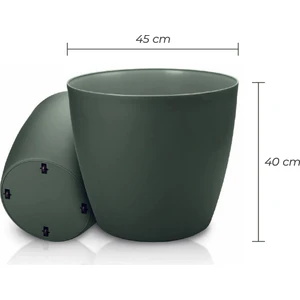 Melkan Home Tekerlekli Saksı 48 Litre Yeşil Renk