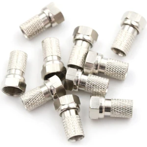 F Konnektör Standart 10 Adet Anten ve Uydu Kablosu Ucu 10 Tane F Connektör