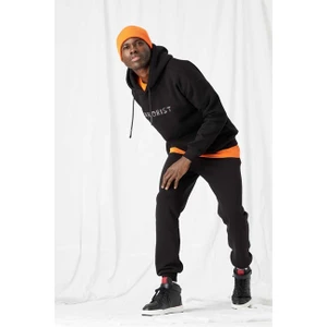 Erkek Rahat Kesim Siyah Eşofman Alt