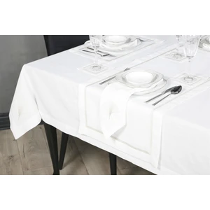 Caka Home  Runner Zikzak Nakışlı Keten Efektli