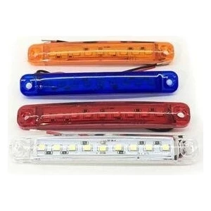 Kırmızı Renk 5x Parmak LED Parmak Lamba Dorse Lamba 9 Ledli 12 24 Volt
