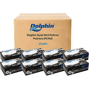 Siyah Nitril Eldiven Pudrasız Ekstra Kalın (M) 10 Pk x 100ADET