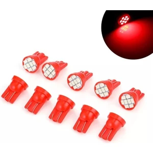 2 Adet Kırmızı Renk - Mini Dipsiz LED Park Ampulü T10 - Her Araca Uyar