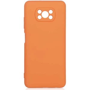 Xiaomi Poco X3 Pro Kılıf Mara Silikon Mat Soft Kamera Korumalı Lansman-Turuncu