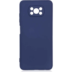 Xiaomi Poco X3 Pro Kılıf Mara Silikon Mat Soft Kamera Korumalı Lansman-Lacivert