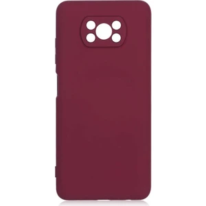 Xiaomi Poco X3 Pro Kılıf Mara Silikon Mat Soft Kamera Korumalı Lansman-Mürdüm