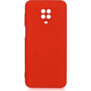 Xiaomi Redmi Note 9s Kılıf Mara Silikon Mat Soft Kamera Korumalı Lansman Kırmızı