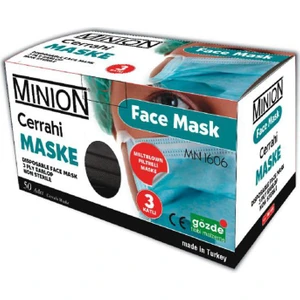 Mınıon Meltblown Cerrahi Maske 50'Lik Kutu Siyah