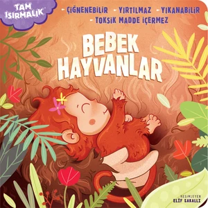 Tam Isırmalık Bebek Hayvanlar Yırtılmayan Yıkanabilir Çiğnenebilir Yırtılmaz Kitap