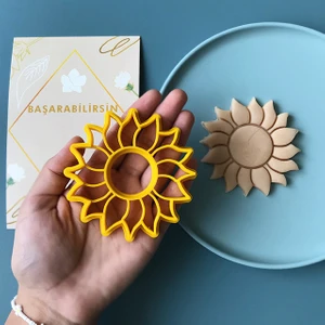 Güneş Kurabiye Kalıbı ve 'Başarabilirsin' Kartı