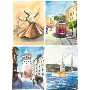 Tasula Craft House Pirinç Kağıt Dekopaj 30 x 40 cm  089