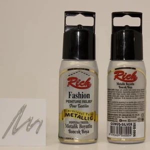 Boyutlu Boncuk Boya Metalik 60 cc 906 Gümüş