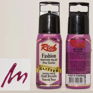 Boyutlu Boncuk Boya Simli 60 cc Fuşya 0972