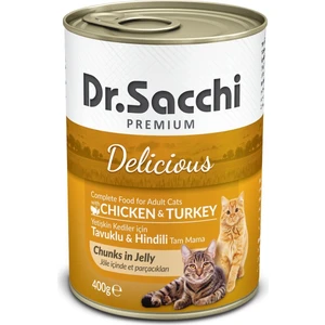 Dr.Sacchi Kedi Konserve Tavuk Ve Hindi Etli 400 Gr