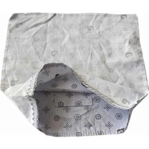 Angel Çanta Akssesuar Fermuarsız 38X38 cm Dikilmiş Astar Açık Gri Pc Desen