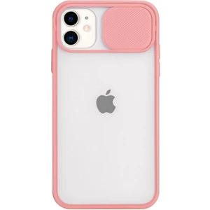 Apple iPhone 11 Uyumlu Sürgülü Kamera Korumalı Darbe Önleyici Şeffaf Mat Silikon Telefon Kılıfı