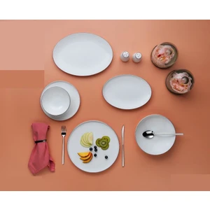 Jolly 56 Parça Bone Porselen Yemek Takımı Platin