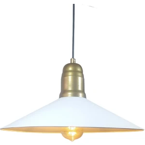 Retro Rustik Vintage Beyaz Metal Sarkıtavize 40 cm En MYL00239