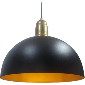 Retro Rustik Metalsarkıt Avize Siyah Içi Altın 40 cm En MYL002392