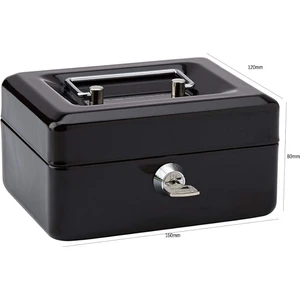CB150 Cash Box Mini Boy Taşınabilir Para Kutusu Siyah