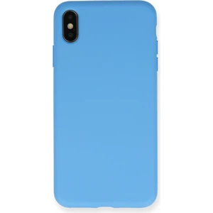 Aqua Aksesuar iPhone Xs Max Kılıf Lansman Içi Kadife Lüx Tasarım Silikon Kapak - Mavi