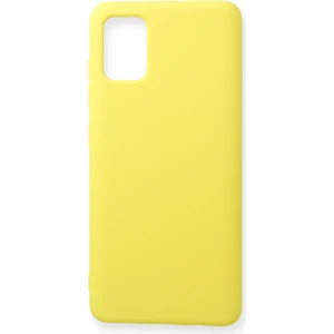 Samsung Galaxy A71 Kılıf Nano Içi Kadife  Silikon - Sarı
