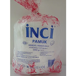 Inci Hidrofil Rulo Pamuk 1 kg  %100 Saf Pamuk