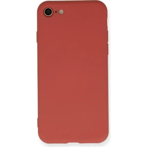 Happycase iPhone Se 2020 Kılıf Nano Içi Kadife  Silikon - Kiremit