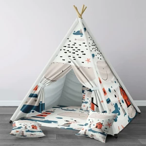 Dijital Baskılı Kızıldereli Çocuk Bebek Odası Oyun Çadırı Model: 1341