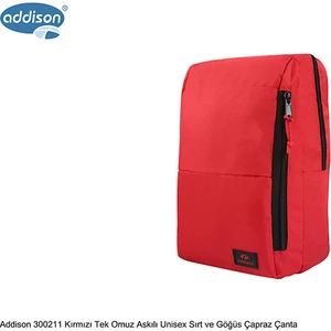 300211 Kırmızı Tek Omuz Askılı Unisex Sırt ve Göğüs Çapraz Çanta