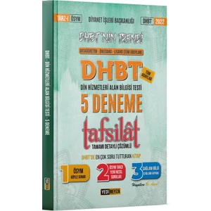 Yedi Beyza Yayınları Dhbt Tafsilât 5 Deneme Tamamı Çözümlü