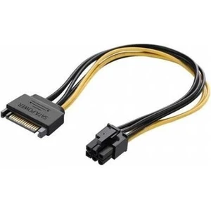 Sata 15 Pin Erkek To 6 Pin VGA Power Kablo 6 Pin Ekran Kartı Güç Kablosu