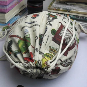 Sheng Store Unisex Retro Baskı İpli Sırt Çantası (Yurt Dışından)