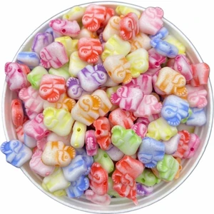 Hedef Bijuteri Pastel Fil Figür,fil Şekilli Karışık Pastel Renk Boncuk,takı Yapımı (25GR, ~70ADET)