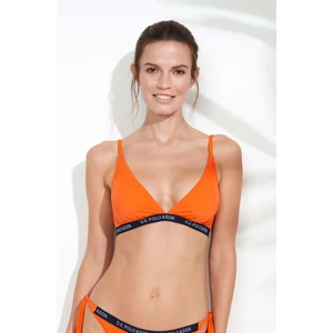 U.S. Polo Assn. Kadın Turuncu Geniş Üçgen Bikini Üst