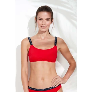 U.S. Polo Assn. Kadın Kırmızı İnce Askılı Bikini Üst