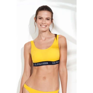 U.S. Polo Assn. Kadın Sarı U Yaka Bralet Bikini Üst
