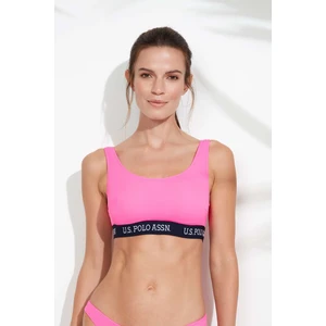 U.S. Polo Assn. Kadın Pembe U Yaka Bralet Bikini Üst