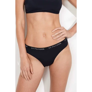 U.S. Polo Assn. Kadın Siyah Kalın Kenarlı Lastikli Bikini Alt