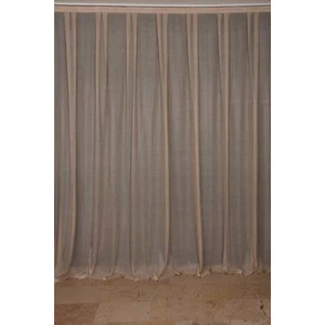 Akça Tekstil SIK NOKTALI MODEL VİZON RENK TEK KANAT Hazır Pileli Fon Perde 300*260