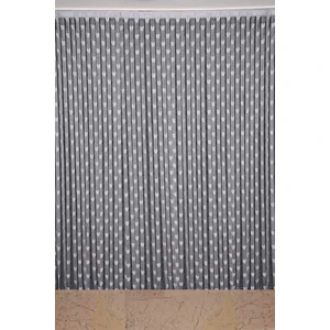 Akça Tekstil Kalpli Model Gri Renk İp Perde Hazır İp Perde 300 x 270 cm.